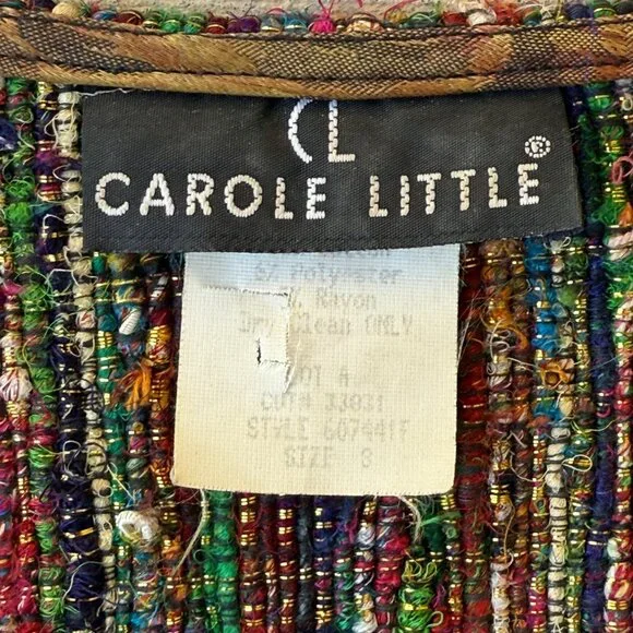 Carole Little 90s Hobo Chic Slub Knit Top - 8 - Picture 9 of 10